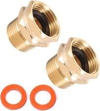 Brass Garden Hose Adapter, 3/4  GHT Female x 3/4  NPT Male Connector,GHT to N...