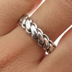 925 Sterling Silver Vintage Mexico Braided Oxidized Band Ring Size 11