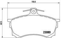 Brembo Bremsbelagsatz Scheibenbremse Prime P 54 021 FüR Carisma Mitsubishi DA1A