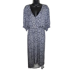 Studio B By Bobeau Navy Blue Knit Floral Dress Size 3x
