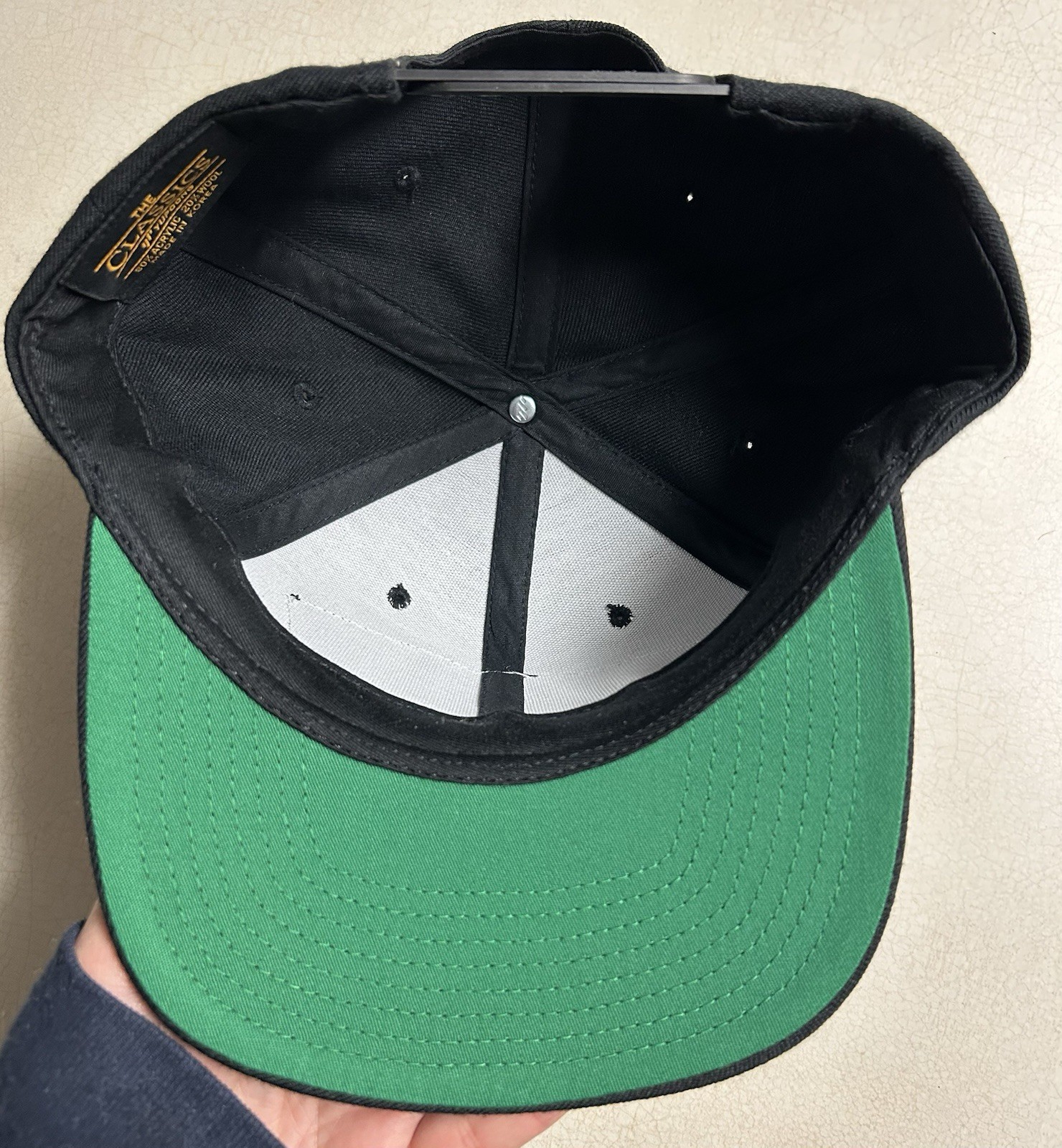 Support Blue Collar Snapback Hat Patch Black - image 8