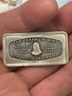 VINTAGE! 1975 Franklin Mint 500 Grains Sterling Silver Bar 0.925 !