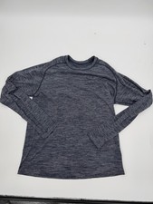 Lululemon Mens L Blue Long Sleeve Shirt Running Training Performance get sweaty