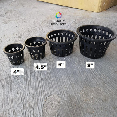 3 Round Hanging Vanda Orchid Mesh Net Pot Basket Cup  Phalaenopsis Paphiopedil
