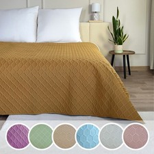 Tagesdecke Bettüberwurf – Leicht & Waschbar – Viele Farbe 180x220 cm 220x240 cm