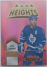 2021-22 UD Stature Legendary Heights Red Doug Gilmour /75 Toronto Maple Leafs