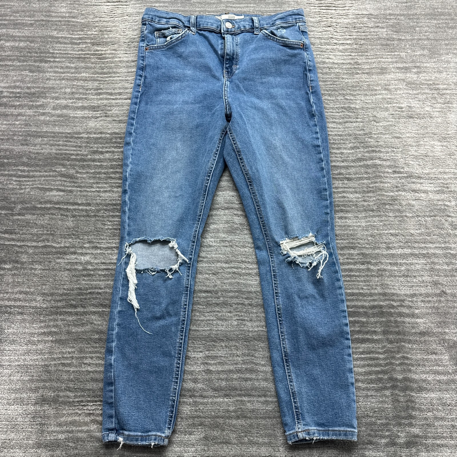 Topshop Jeans Size W32 L30 Womens Jamie Skinny High Rise Blue MEASURES W28 L26
