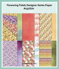 Stampin Up FLOWERING FIELDS 24 6x6 Sheets Designer Series Paper DSP Retired
