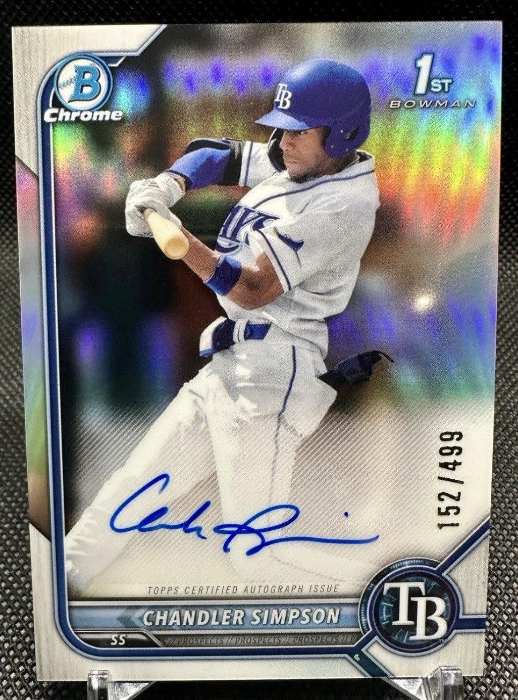 Chandler Simpson 2022 Bowman Chrome Draft 1st Refractor Auto 152/499 #CDA-CSN