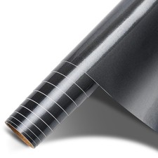 Car Wrap Vinyl, 1ft x 5ft Gloss Metallic Charcoal Grey Vinyl Wrap for Cars - ...