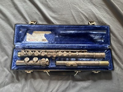 Gemeinhardt Flute 2SP G62458 Silver Plated Elkhart With Case And Cleaning Swab