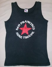 Vtg 80s SF SAN FRANCISCO MIME TROUPE T SHIRT SzM TANK TOP SINGLE STITCH USA MADE