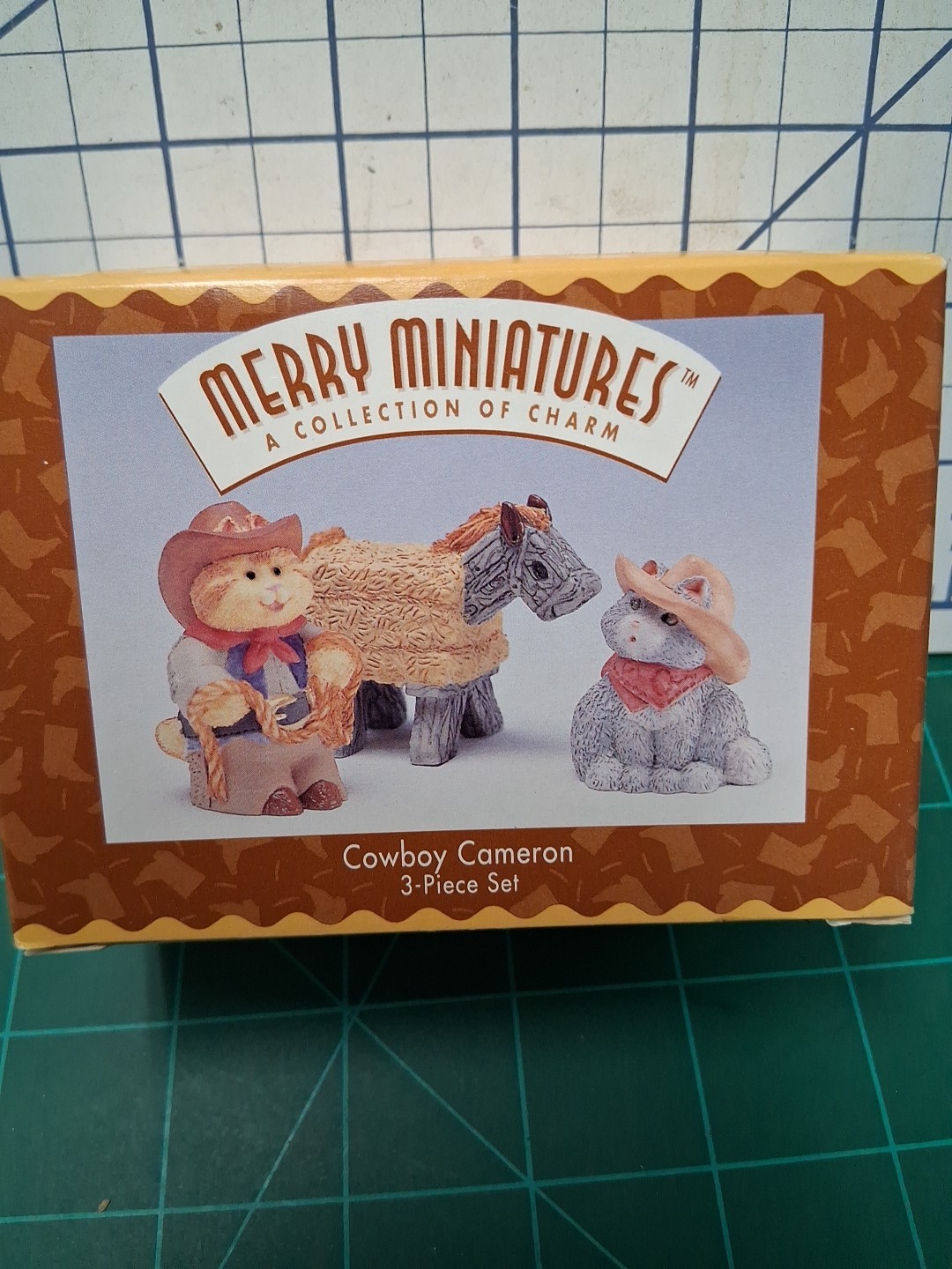 Cowboy Cameron~1996 Hallmark 3 Piece Merry Miniature Set A3