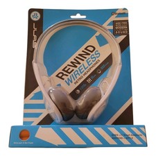 JLab Rewind Wireless Retro Headphones Bluetooth White Modern Sound Smart New