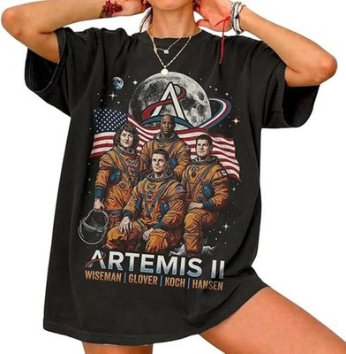 Artemis II 2026 Rocket Launch T-Shirt, Artemis 2 Journey Around the Moon