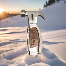 World's Best Dad 14-in-1 Multi Tool Hammer Knife w/ Pouch 5.5” 