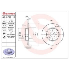 2x Bremsscheibe hinten für Opel Corsa C X01 Tigra X04 | 26236797