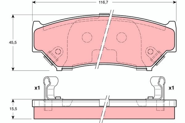 Trw Bremsbelagsatz Scheibenbremse GDB3182 FüR Ft Vitara Suzuki Ta Td Ht Et 1 416-image