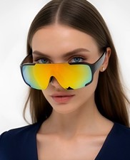 Oversized Sunglasses Shield Cover Face Sports Ladys Shades Beach Style Summer