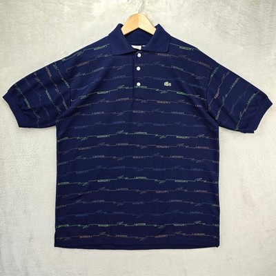 Lacoste Sport Polo Shirt Mens XL Blue Short Sleeve Classic Croc Logo Golf Tennis