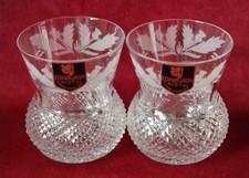 Modello cardo cristallo Edimburgo - due bicchieri / bicchieri da whisky - firmati