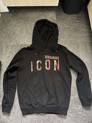 Dsquared2 ICON Hoodie Schwarz   Top Zustand Größe M