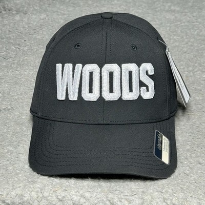 WOODS Ahead Hat Golf Cap Men OSFA Black Strap Back Adjustable NEW