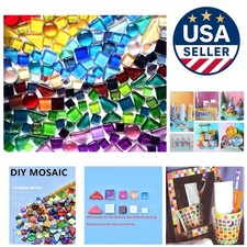 Versatile 500g Irregular Mosaic Tile Set for Children  s DIY Craft Projects