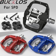 BUCKLOS Bike Pedals SPD Lock Pedals Non-Slip MTB 9/16 Dual Function Pedals US