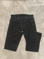 Levis 514 Corduroy Pants Mens 34 x 32 Black Cotton Blend Preppy Casual