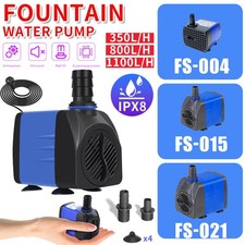 Submersible Water Pump Fish Tank Aquarium Feature Pond Fountain 1100 Litres/h UK