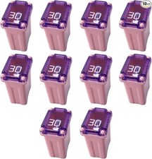 10PCS 30 Amp Car Micro Cartridge Fuses, Car Square Fuse, Micro Female Fuse, Slow