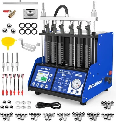 MRCARTOOL Probador de inyectores de automóvil aparato de prueba GDI CGI TFSI TSI probador de inyectores limpiador