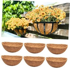 LaLaGreen 10" (6 Pack, Half Round) Coco Liners for Wall Hanging 10" x 6 Pack
