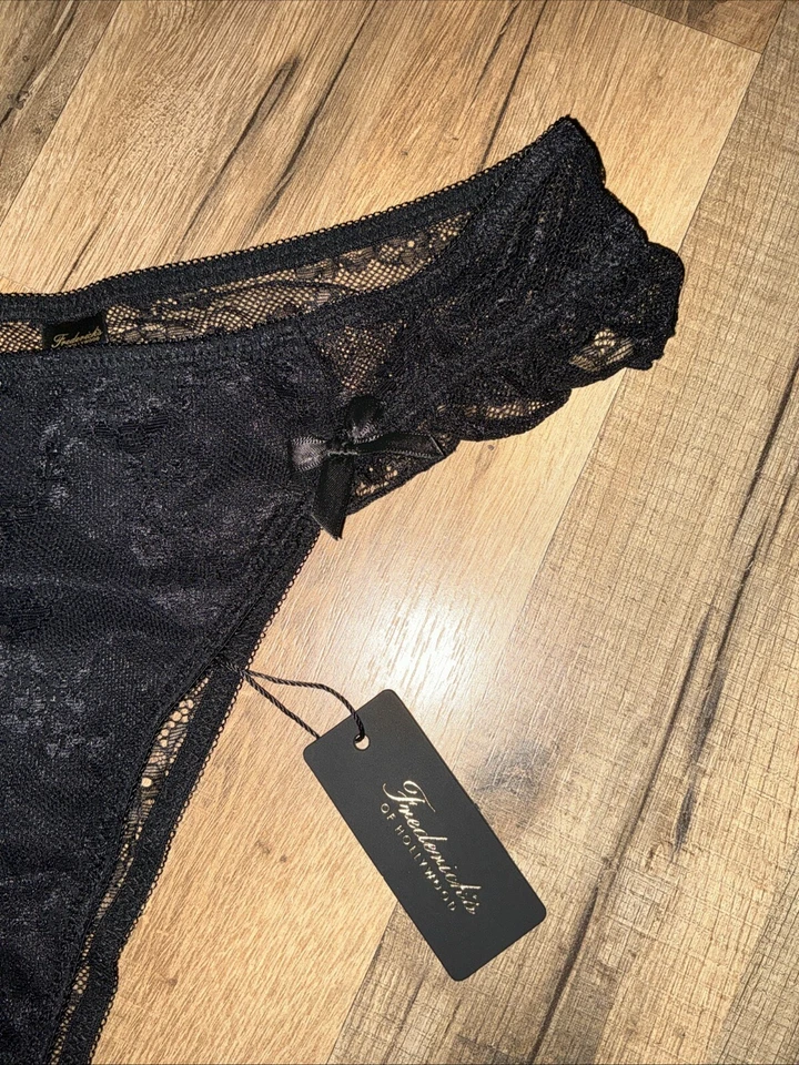 Bragas negras de encaje floral LUELLA XXL Frederick's Of Hollywood F300-0032 nuevas con etiquetas Foto 4 de 4