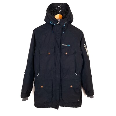 DIDRIKSONS STORM SYSTEM Damen Parka Jacke Gr. 34 XS Kapuze isoliert schwarz