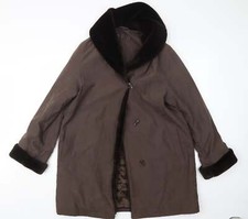 Jfw Womens Beige Jacket Coat Size 14 Hook & Eye