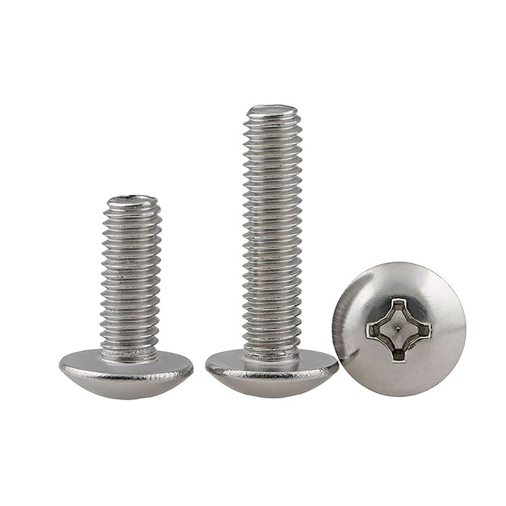 MroMax 20-Pack M4 X 65mm Pan Head Phillips Machine Screws – 304 Stainless Steel, Fully Threaded, Corrosion-Resistant, Ideal For Cabinet Knobs, Drawer Pulls & More
