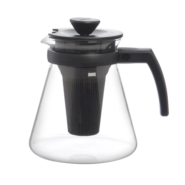 Contenitori e barattoli da cucina neri in vetro