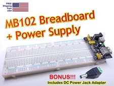 MB102 Breadboard  Power Supply Module 3.3V and 5V  Power Plug Adapter