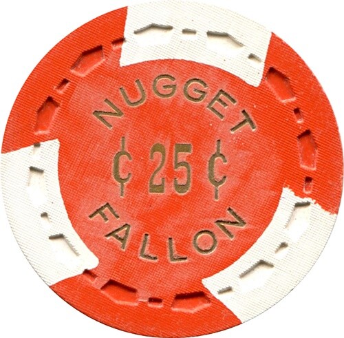 Fallon Nugget, Fallon $.25 Casino Chip NR MINT R8 Extrem Selten - Bild 2 von 4