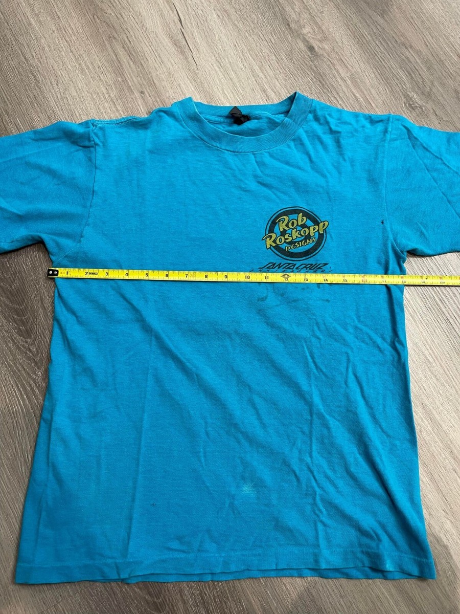 Vintage 80's SANTA CRUZ Rob Roskopp T-shirt tee Blue RARE