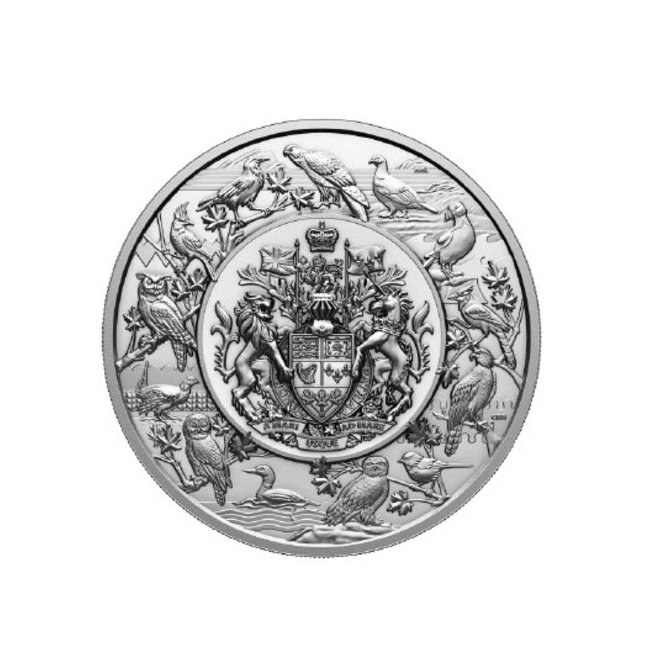 Silbermünze PP  5kg:  "Heraldic Landscape - Birds of Canada"  Kanada 2024 - Bild 2 von 4