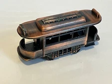 Antique Finished Tram Die Cast Miniature Metal Pencil Sharpener Boxed