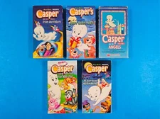5x 1979-1995 VHS Tapes CASPER GHOST Turner/Hanna-Barbera/Worldvision USED