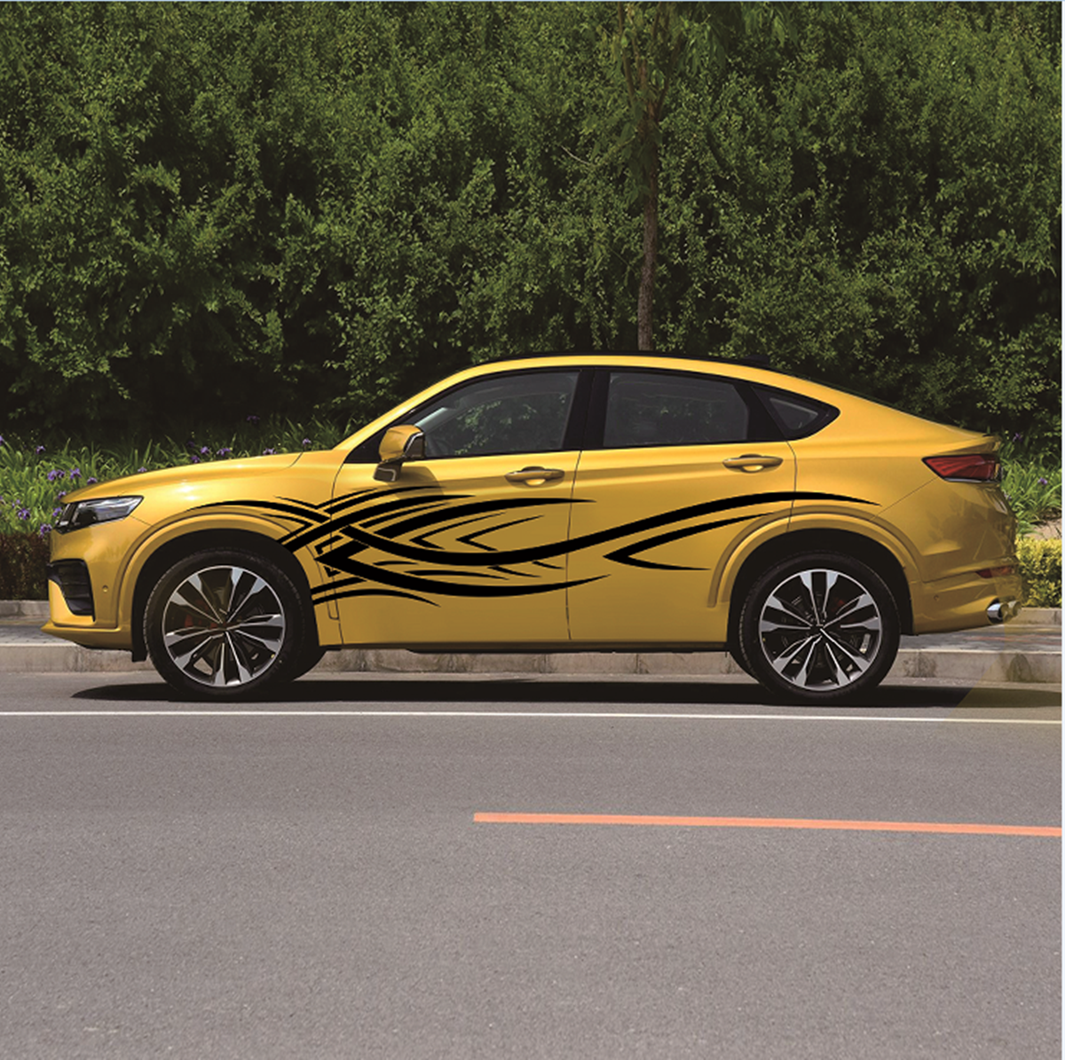 Car Stickers Flame Graphics Vinyl Decal Vehicle Side Body Decoration Waterproof
