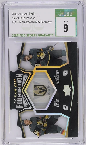 2019 Upper Deck Mark Stone/Max Pacioretty Clear Cut Foundation CGC 9
