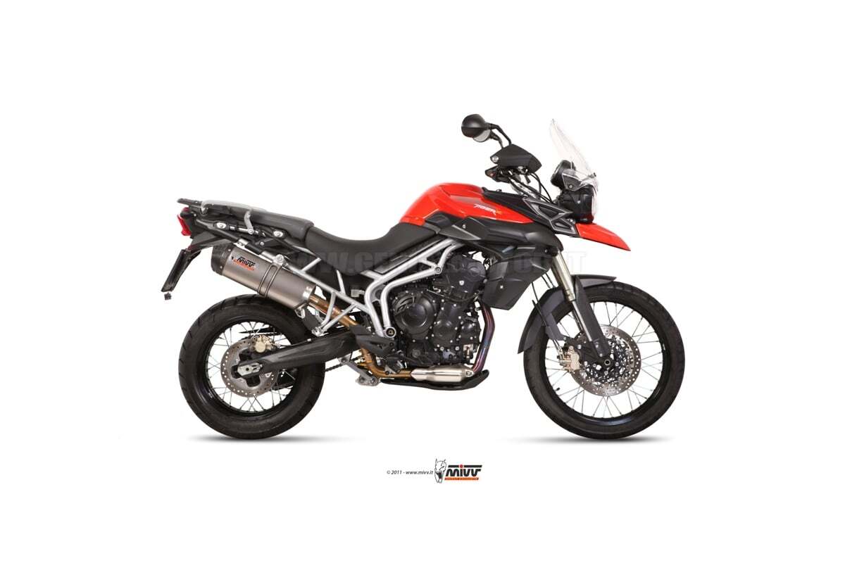 Mivv Exhaust Muffler Oval Titanium With Carbon Cap Triumph Tiger 800 2011   2016