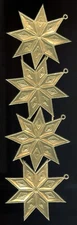Scrap Die cut German Dresden Gold Foil Paper Lg. Star Decoration Victorian Craft