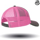 Christian Cross Trucker Hat Snapback Comfort Mesh Baseball Cap (Charcoal/Pink) — photo 2